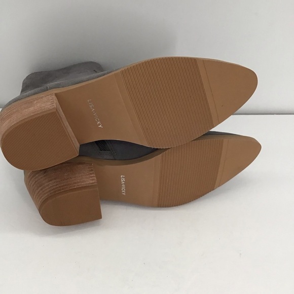 Lisa Vicky Steady Western Ankle Bootie In Stone Casual Block Heel NWOT Size 7 - Picture 8 of 11